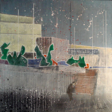 Peinture intitulée "Promenade des angla…" par Gilles Hancotte, Œuvre d'art originale, Acrylique