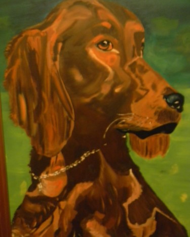 Painting titled "Portrait of an Iris…" by Dan Flanagan, Original Artwork, Oil
