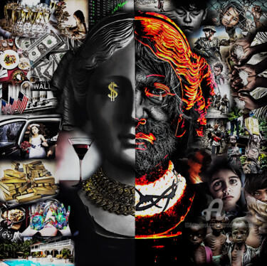 Digitale Kunst mit dem Titel "disturbed balance" von Gor Don(Gnie), Original-Kunstwerk, Fotomontage