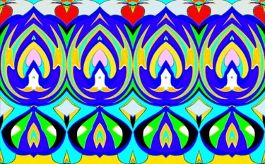 Digital Arts titled "Strawberies Realm" by Peter Jalesh, Original Artwork, Digital Painting