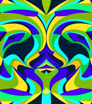 Digital Arts titled "Green tea leaves" by Peter Jalesh, Original Artwork, Digital Painting
