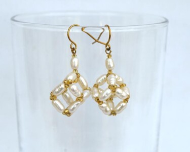 Design intitulée "Original cube cage…" par Irena Zelickman, Œuvre d'art originale, Bijoux