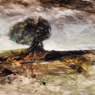 Painting titled ""Seismic Calm"" by Alain Tardieu, Original Artwork, Acrylic Mounted on Wood Stretcher frame