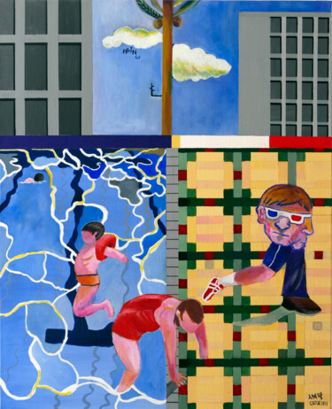 绘画 标题为“Un après-midi de ju…” 由Eddy Legrand, 原创艺术品, 丙烯