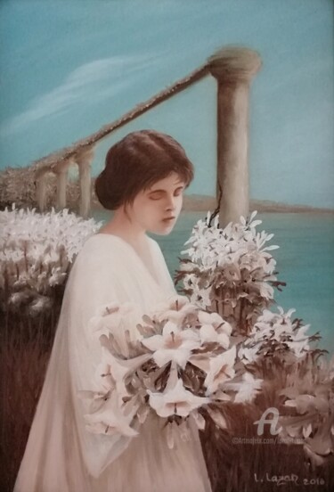 Peinture intitulée "La Reine Marie à Ba…" par Liliana Lazar, Œuvre d'art originale, Huile Monté sur Châssis en bois