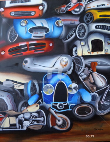 绘画 标题为“casse automobile” 由Christine Chevieux, 原创艺术品, 油