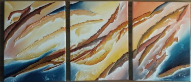 Malerei mit dem Titel "Triptyque" von Jacques Inizan, Original-Kunstwerk, Acryl