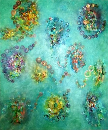 Peinture intitulée "A LA CROISEE DES MO…" par Flod, Œuvre d'art originale, Acrylique