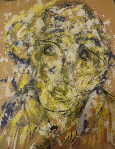 Dessin intitulée "Untitlited" par Roger Ernest Jankow, Œuvre d'art originale, Tempera