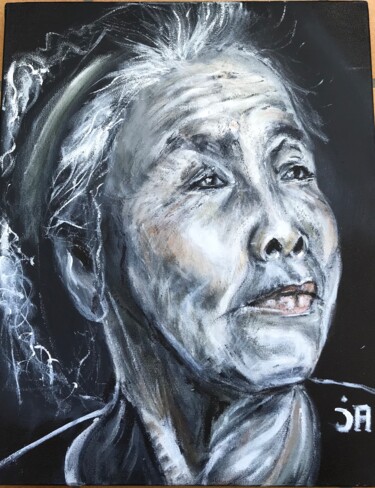Painting titled "Chinoise" by Joele Ardans, Original Artwork, Acrylic