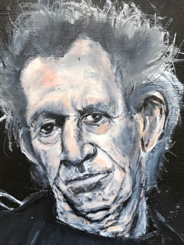 Painting titled "Keith Richards" by Joele Ardans, Original Artwork, Acrylic