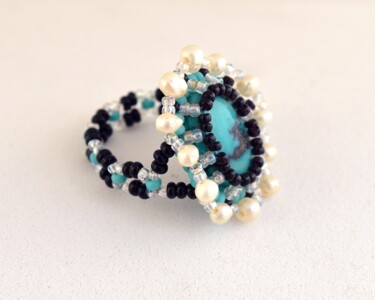 设计 标题为“Delicate turquoise…” 由Irena Zelickman, 原创艺术品, 首饰