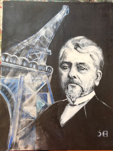Peinture intitulée "Gustave Eiffel" par Joele Ardans, Œuvre d'art originale, Acrylique