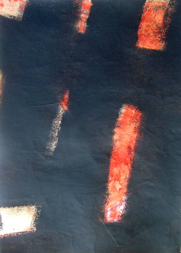 印花与版画 标题为“AURORE ROUGE 1” 由Alain Lamy, 原创艺术品, 蒙纳