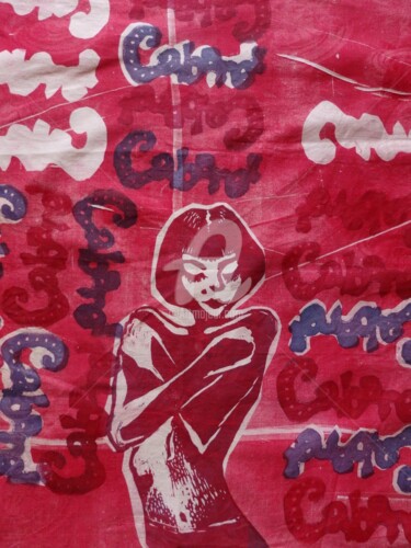 Printmaking titled "batik Fabric Graphi…" by Slonykarmel, Original Artwork, Linocuts