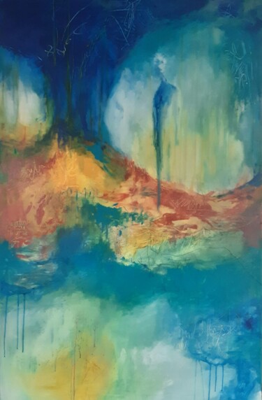 Peinture intitulée "Celui qui venait" par Audrey Denis, Œuvre d'art originale, Acrylique