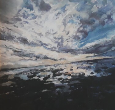Peinture intitulée "La baie de Somme" par Sophie Ema Courtois, Œuvre d'art originale, Huile Monté sur Châssis en bois