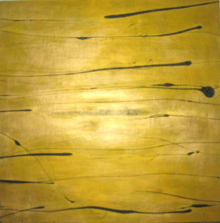 Painting titled "Black Gold Rising" by Sio Montera, Original Artwork