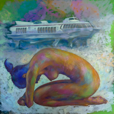 Painting titled "Raging calm" by Pavel Pashkin, Original Artwork, Acrylic