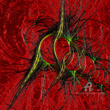 Digitale Kunst mit dem Titel "line explosion" von Gor Don(Gnie), Original-Kunstwerk, Digitale Malerei