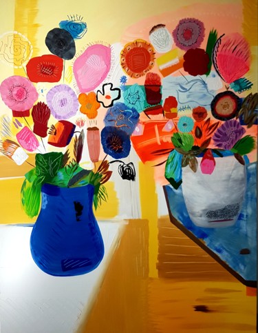 Bouquets du roi Peinture intitulée "Bouquets du roi" par Dral Art, Œuvre d'art originale, Acrylique Monté sur Châssis en bois