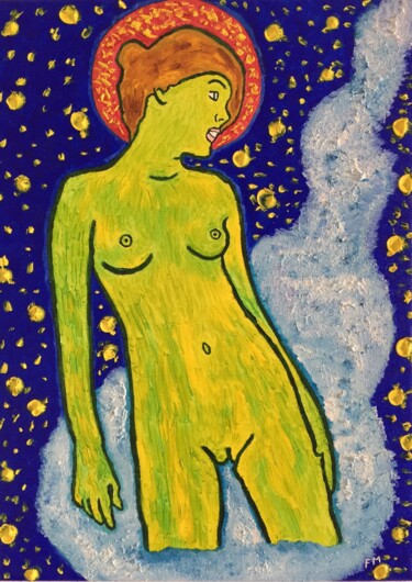 Malerei mit dem Titel "#Isis" von François Martigné, Original-Kunstwerk, Öl