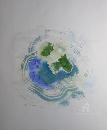 Peinture intitulée "Paysages impercepti…" par Hélène Mongin, Œuvre d'art originale, Encre