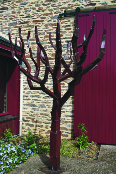 Skulptur mit dem Titel "Arbre Carré" von Jivko Sedlarski, Original-Kunstwerk, Metalle