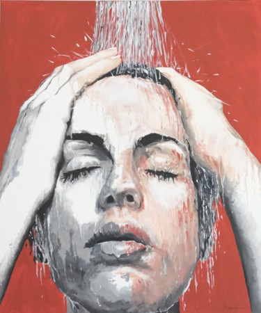 제목이 "La douche"인 미술작품 Véronique Jolly로, 원작, 아크릴