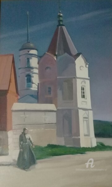 绘画 标题为“"Монастырская башня"” 由Вадим Кузнецов, 原创艺术品, 油