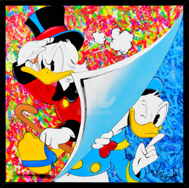 WHERE IS DONALD 绘画 标题为“WHERE IS DONALD” 由Vincent Bardou, 原创艺术品, 丙烯 安装在木质担架架上