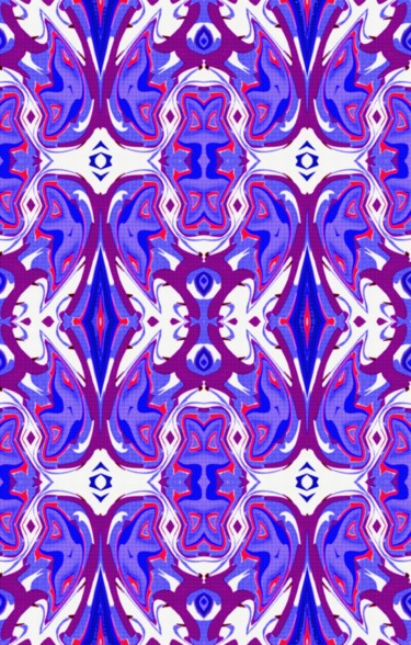 Digital Arts titled "Daisies Tapestry" by Peter Jalesh, Original Artwork, Digital Painting