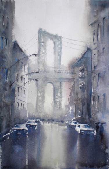 New York New York 8 Pintura titulada "New York New York 8" por Giorgio Gosti, Obra de arte original, Acuarela