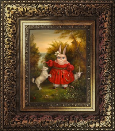 Printmaking titled "Artemida. Framed Pr…" by Irena Aizen, Original Artwork, Digital Print Mounted on Cardboard