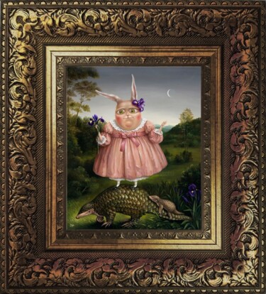 Printmaking titled "Baby. Framed Print…" by Irena Aizen, Original Artwork, Digital Print Mounted on Cardboard