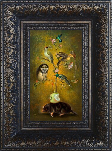 Pyramid with Mole-2. Framed Print on canvas