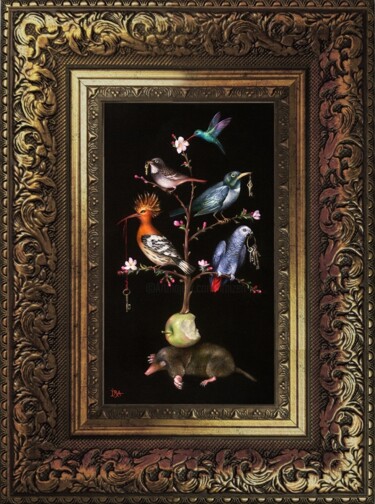 Pyramid with Mole. Framed Print on canvas