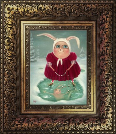 Winter Mermaid. Framed Print on canvas