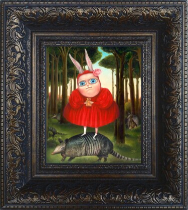 Printmaking titled "Secret. Framed Prin…" by Irena Aizen, Original Artwork, Digital Print Mounted on Cardboard