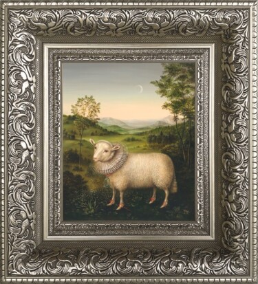 Printmaking titled "Pastoral. Framed Pr…" by Irena Aizen, Original Artwork, Digital Print Mounted on Cardboard