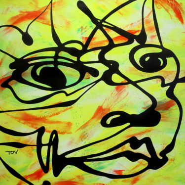 Peinture intitulée "Hello!" par Tov, Œuvre d'art originale, Acrylique Monté sur Châssis en bois
