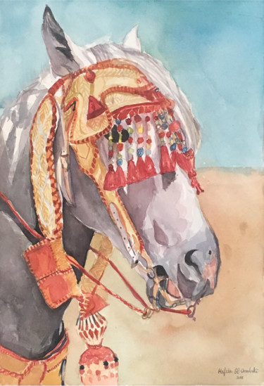 Peinture intitulée "Fantasía III" par Hafida El Oumlouki Shaïmi, Œuvre d'art originale, Aquarelle