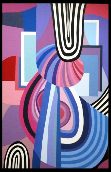 绘画 标题为“MOBILE FORMS” 由Umberto Malatesta, 原创艺术品, 丙烯