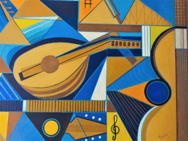 Peinture intitulée "Oud" par Myriam Djaouk, Œuvre d'art originale, Acrylique