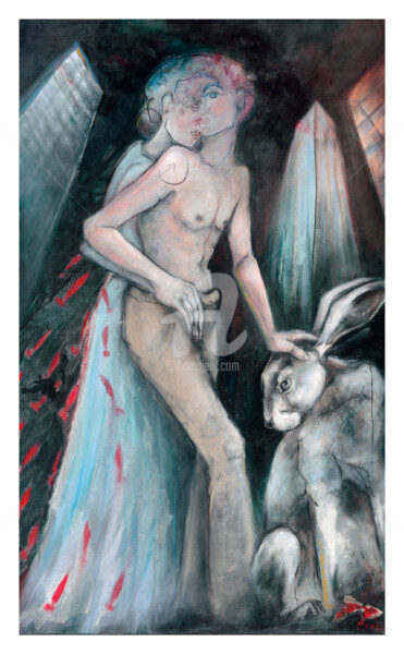 Peinture intitulée "Le gardien" par Chrislen, Œuvre d'art originale, Acrylique