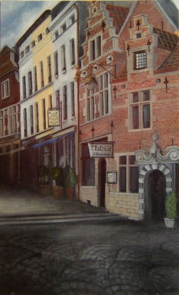 Peinture intitulée ""L'Estrille "" par Olivier Rose, Œuvre d'art originale, Acrylique