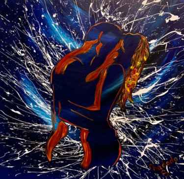 Peinture intitulée "WE" par Nadodo, Œuvre d'art originale, Acrylique Monté sur Châssis en bois