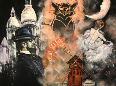 Painting titled "Montmartre" by Joele Ardans, Original Artwork, Acrylic