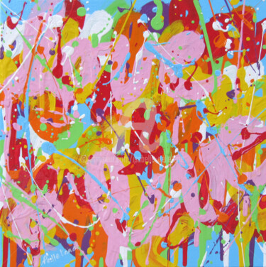 Painting titled "Sunny Love" by Isabelle Pelletane, Original Artwork, Acrylic