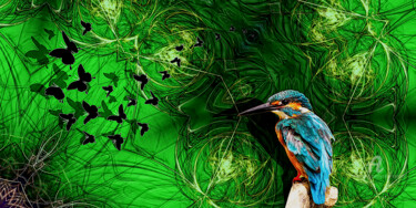 Digitale Kunst mit dem Titel "green cave" von Gor Don(Gnie), Original-Kunstwerk, Fotomontage
